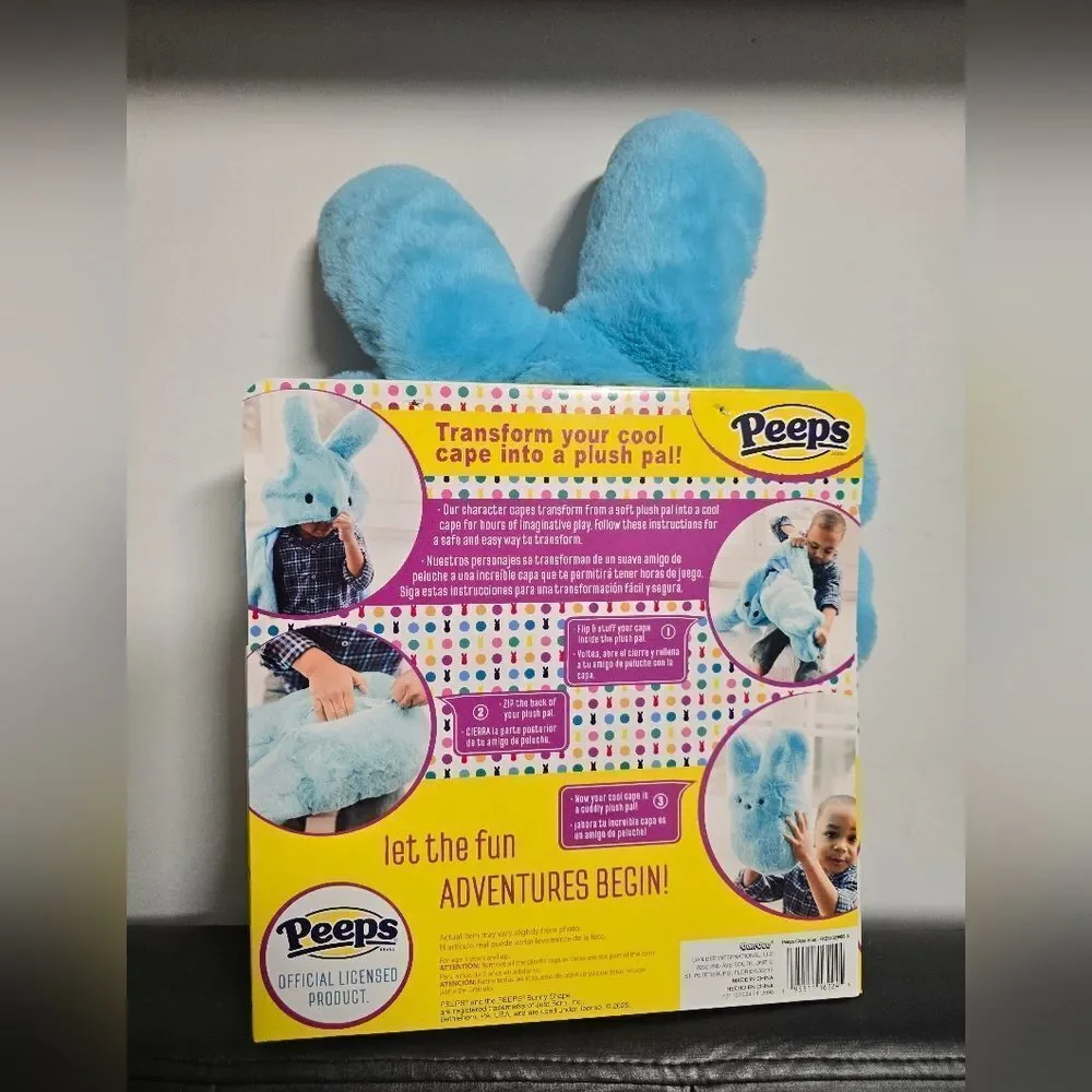 Kids Easter Blue Peeps Wearable Hooded Blanket Fuzzy Super Soft Warm Cozy Plush